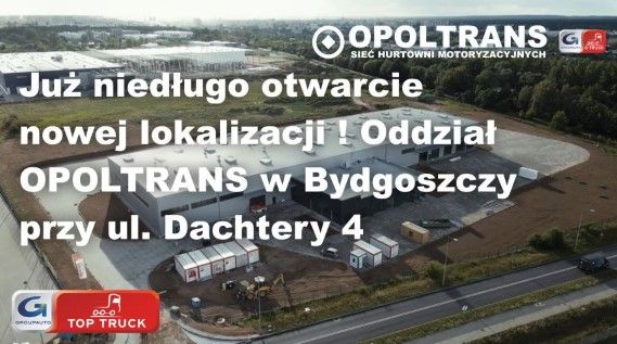   Rzut z góry nowego powstającego oddziału OPOLTRANS w Bydgoszczy  
