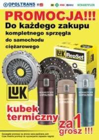 Do każdego zakupu kompletnego sprzęgła do samochodu ciężarowego LUK, kubek termiczny za 1 grosz!