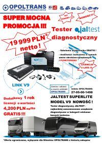   plakat z promocją na tester diagnostyczny Jaltest  