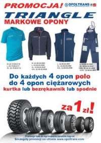 Do każdych 4 opon - polo do każdych 4 opon ciężarowych - kurtka lub spodnie lub bezrękawnik za 1 zł!