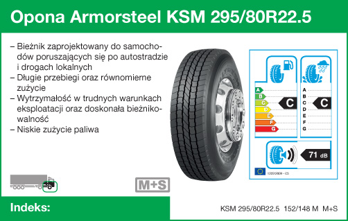 Opona Armorsteel KSM 295/80R22.5