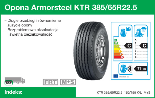 Opona Armorsteel KTR 385/65R22.5