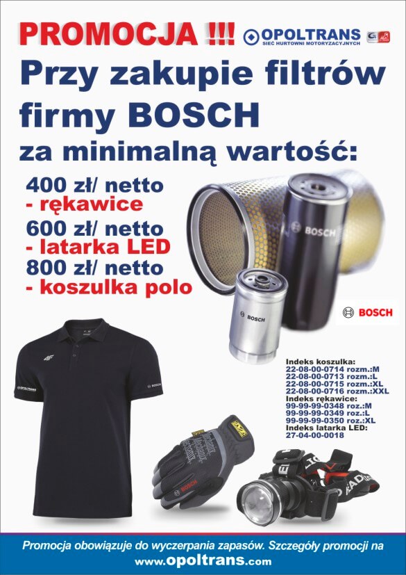 Plakat promocji na filtry Bosch