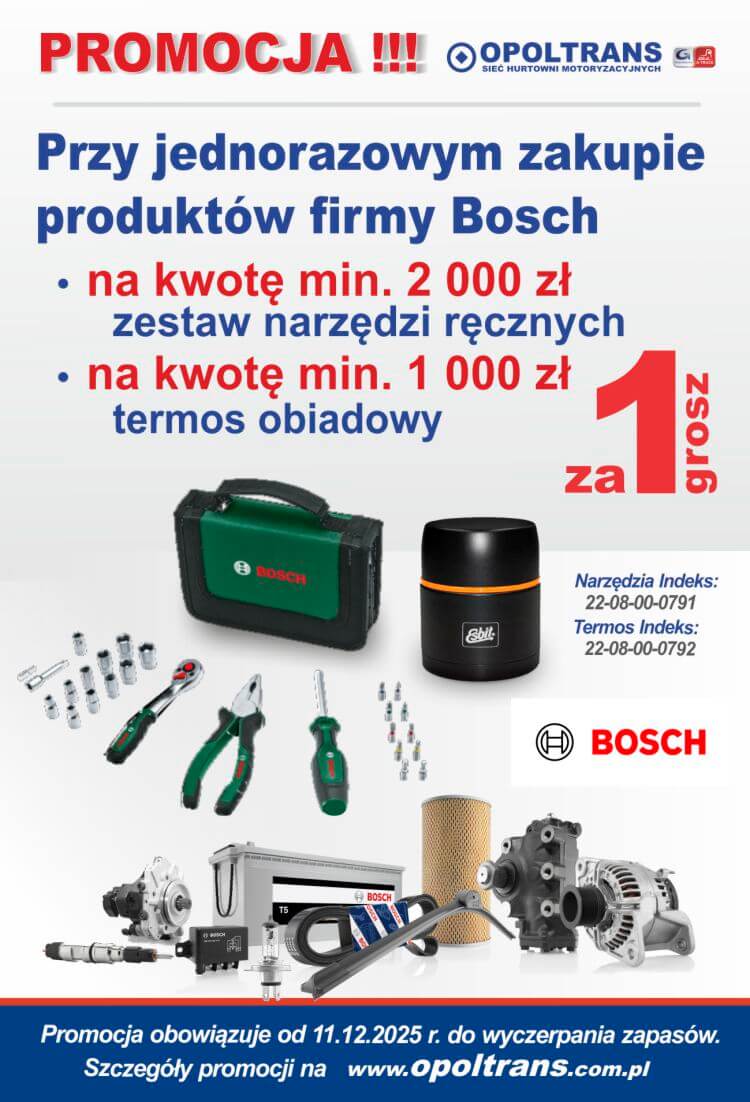 plakat z promocją firmy Bosch