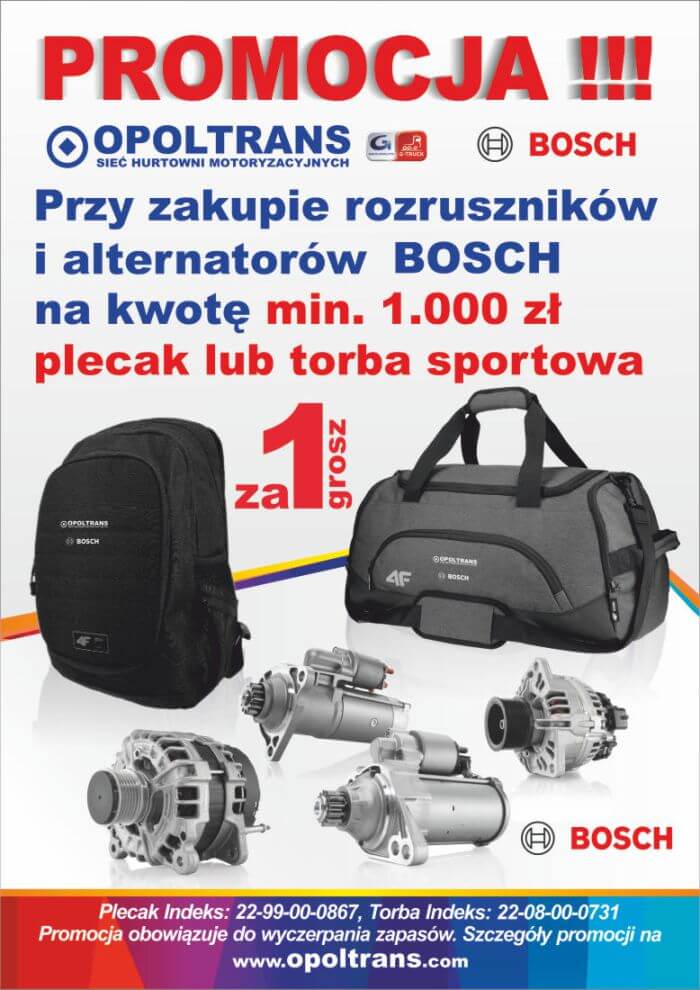 Promocja alternator rozrusznik Bosch