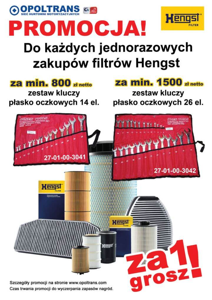 Plakat promocyjny Hengst - klucze oczkowe za zakup filtrów