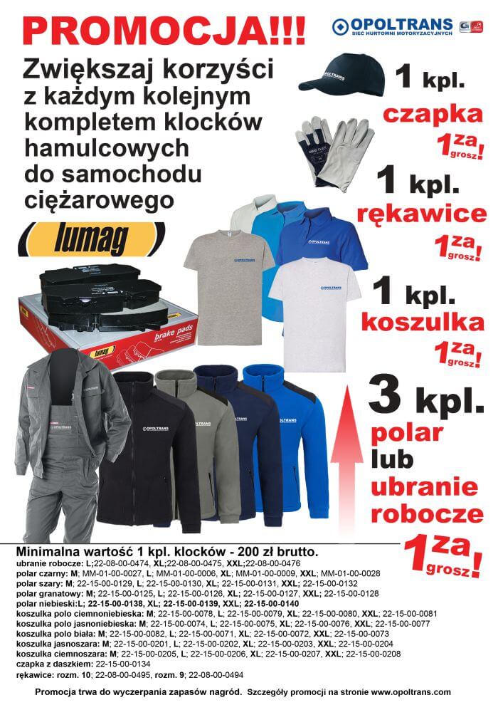 Plakat z promocją na klocki Lumag