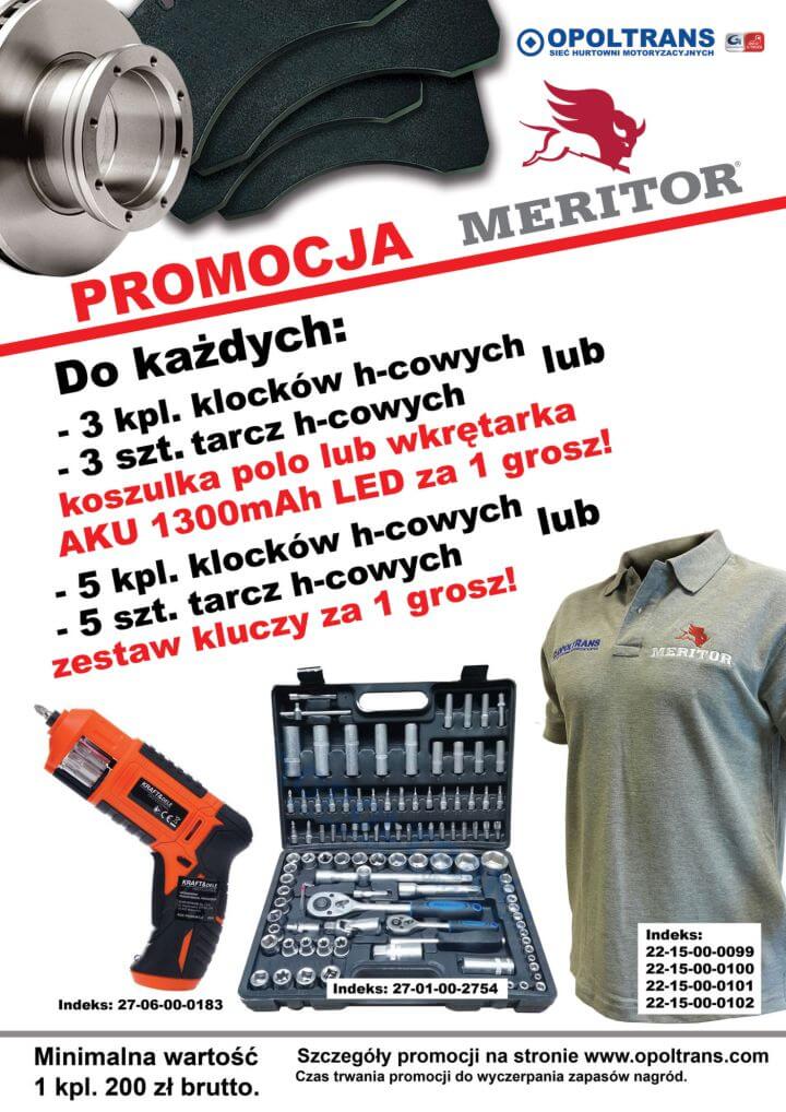 Plakat z promocją klocków hamulcowych Meritor