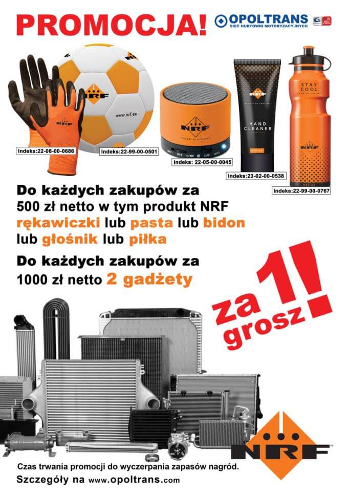 Plakat z promocją na produkty NRF