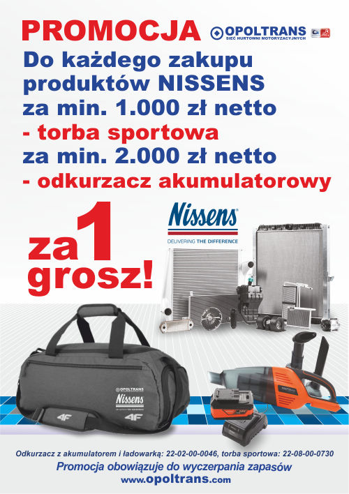 Plakat z promocją na produkty Nissens