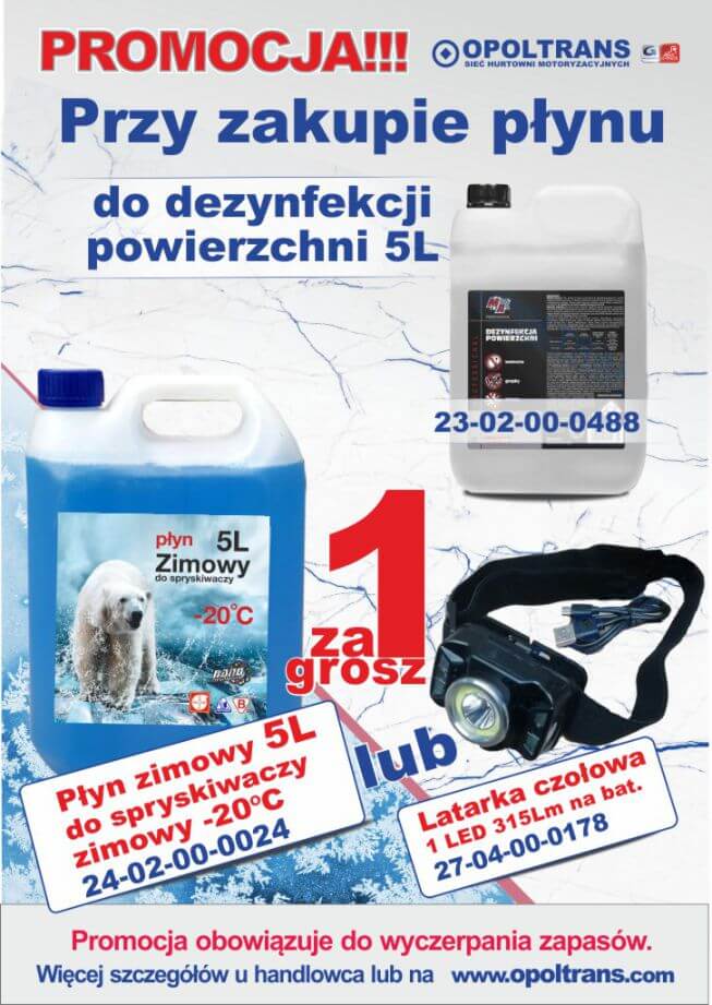 Plakat z promocją płynu do dezynfekcji powierzchni