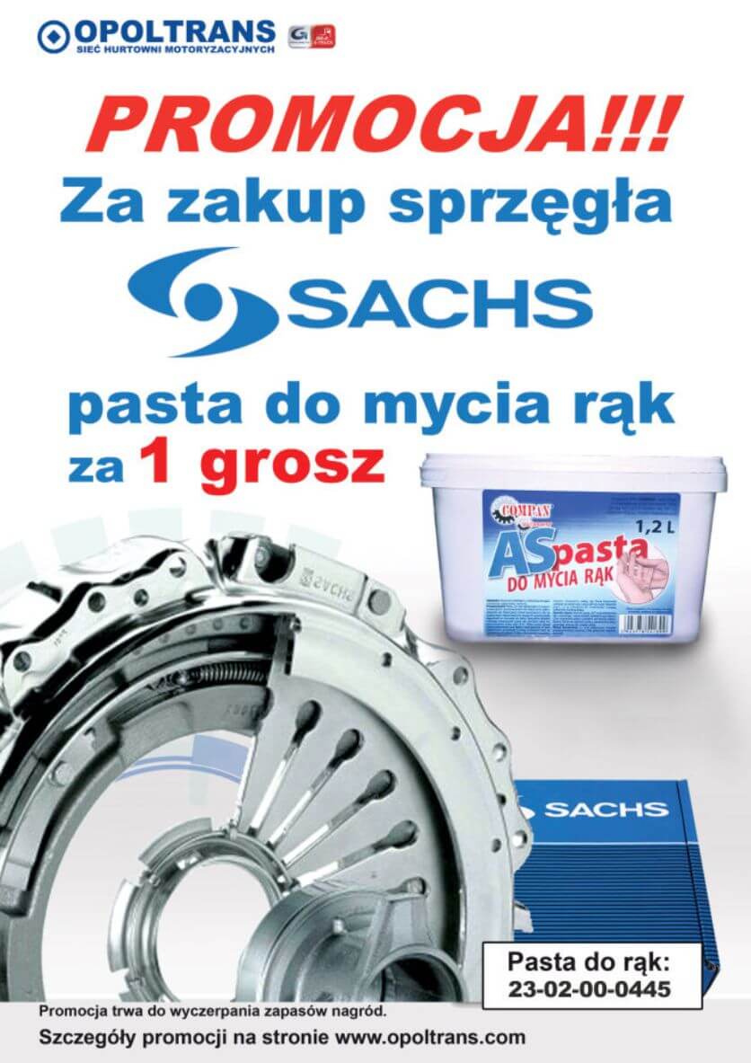 Promocja na sprzęgła Sachs
