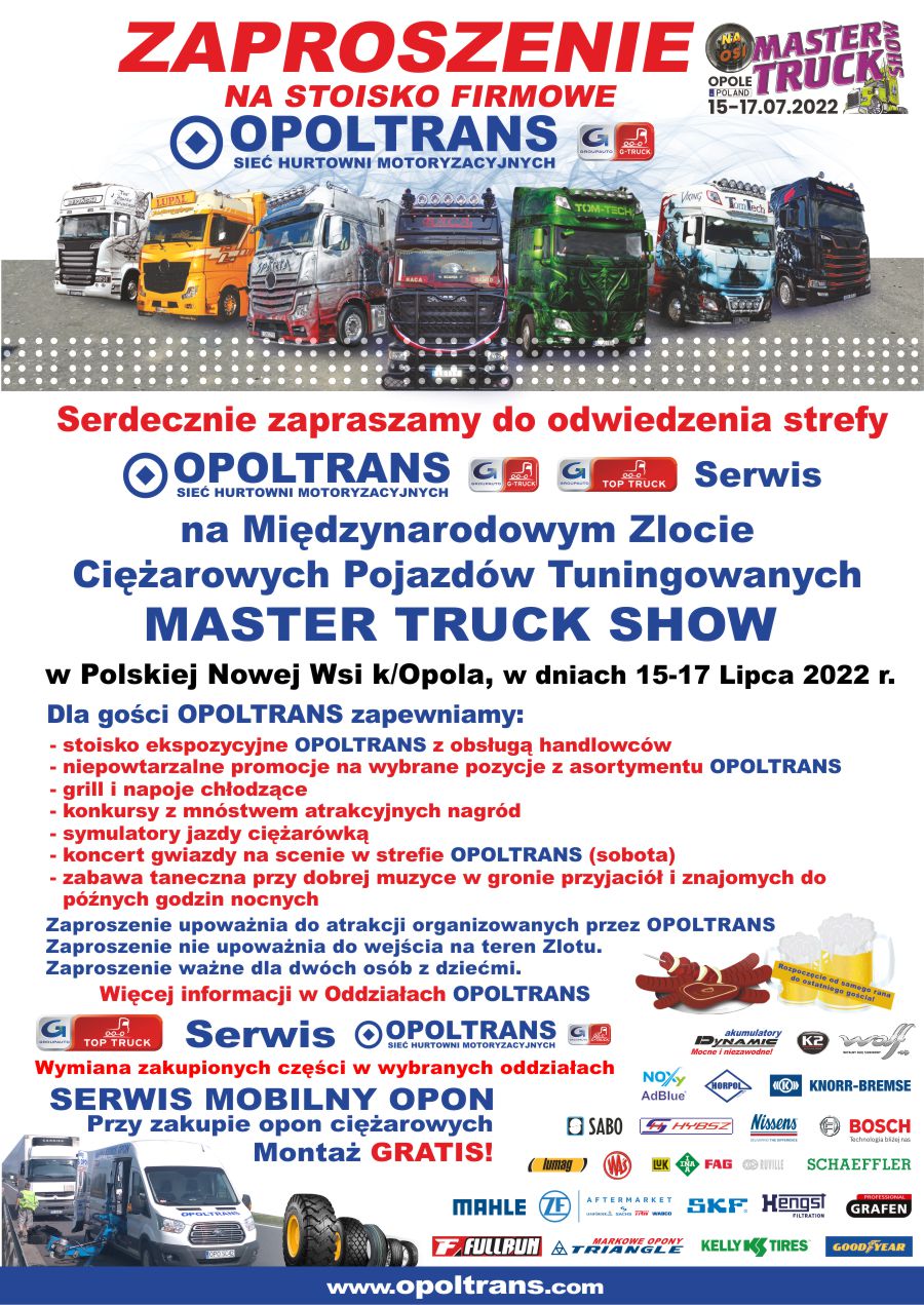 Plakat zapraszający Master Truck 2022